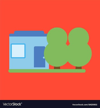 Flat icon house and garden vector image