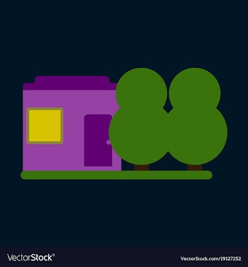 Flat icon house and garden vector image