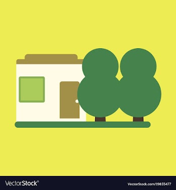 Flat icon house and garden vector image
