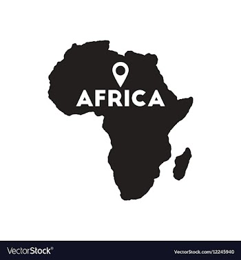 Flat icon in black and white Africa vector image