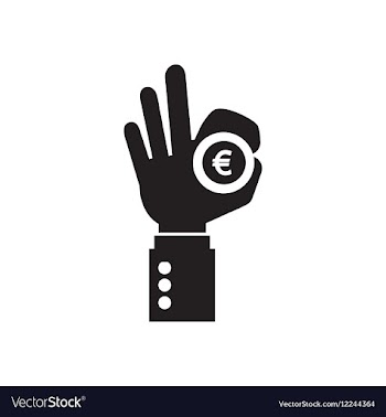 Flat icon in black and white arm coin vector image