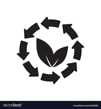 Flat icon in black and white arrow leaves vector image