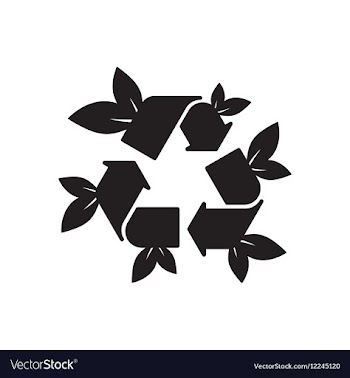 Flat icon in black and white arrow leaves vector image