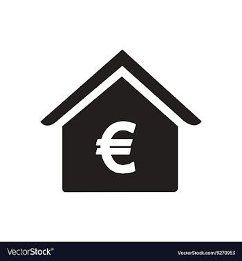 Flat icon in black and white bank vector image