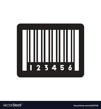 Flat icon in black and white barcode vector image