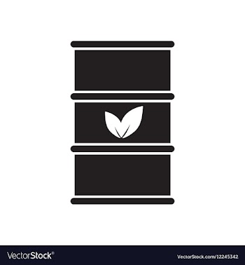Flat icon in black and white biofuels vector image
