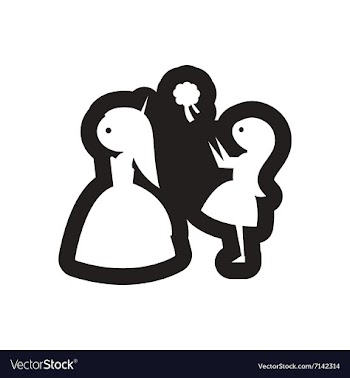 Flat icon in black and white bride throws bouquet vector image