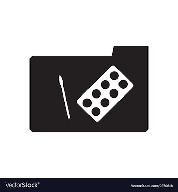 Flat icon in black and white brush folder vector image