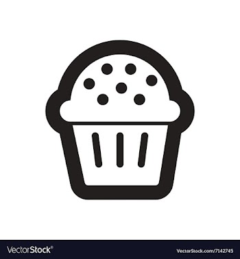 Flat icon in black and white cake vector image