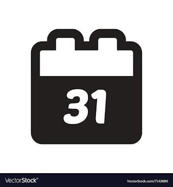 Flat icon in black and white calendar vector image