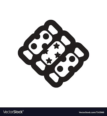 Flat icon in black and white candies vector image
