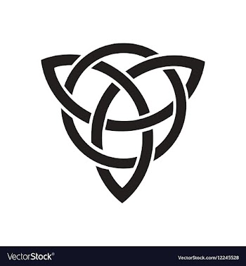 Flat icon in black and white celtic symbol vector image