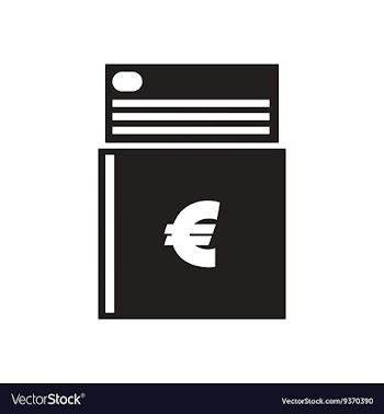Flat icon in black and white checkbook vector image