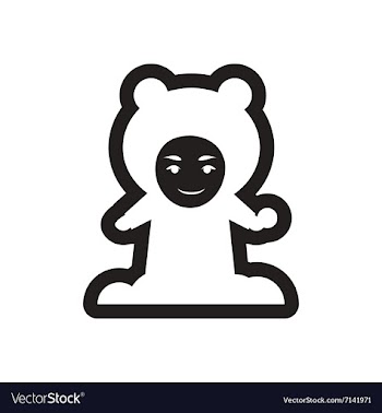 Flat icon in black and white child snowball vector image
