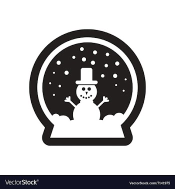 Flat icon in black and white christmas glass ball vector image