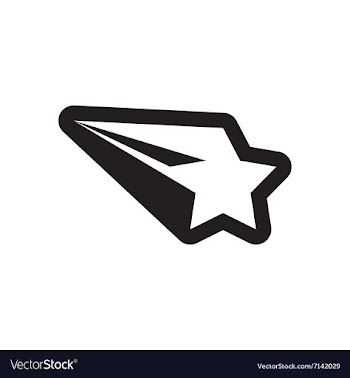 Flat icon in black and white Christmas star vector image
