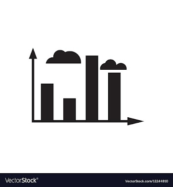 Flat icon in black and white clouds schedule vector image
