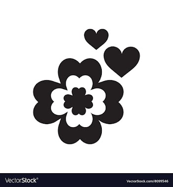Flat icon in black and white clover vector image