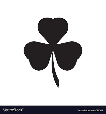 Flat icon in black and white clover vector image