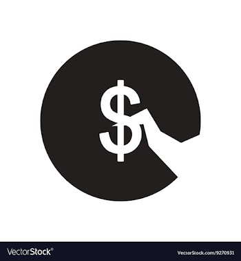 Flat icon in black and white coin crack vector image