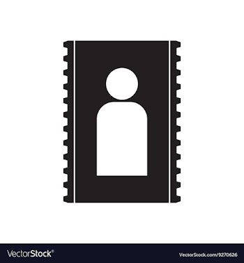 Flat icon in black and white contact vector image