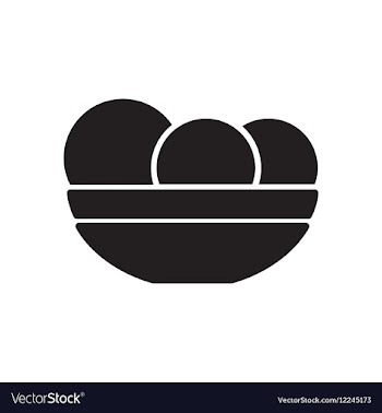 Flat icon in black and white dish apples vector image