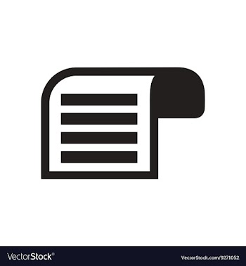 Flat icon in black and white document vector image