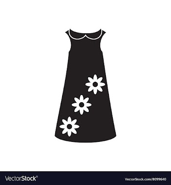 Flat icon in black and white dress vector image