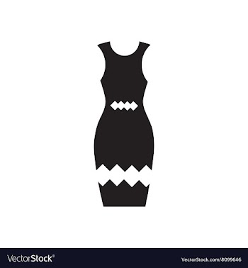 Flat icon in black and white dress vector image