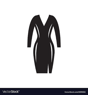Flat icon in black and white dress vector image