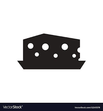 Flat icon in black and white Dutch cheese vector image
