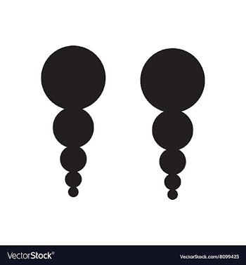 Flat icon in black and white earrings vector image