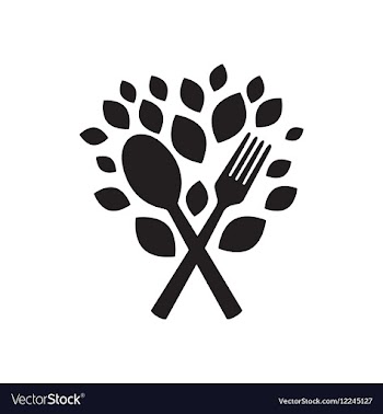 Flat icon in black and white eco cutlery vector image