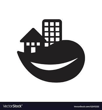 Flat icon in black and white Eco-house vector image
