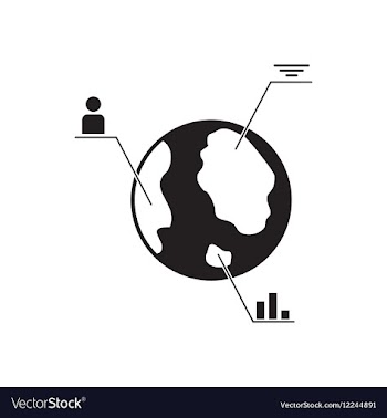 Flat icon in black and white eco Infographic vector image