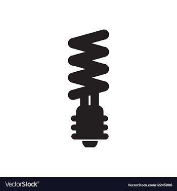 Flat icon in black and white eco light bulb vector image