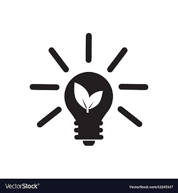Flat icon in black and white eco light bulb vector image