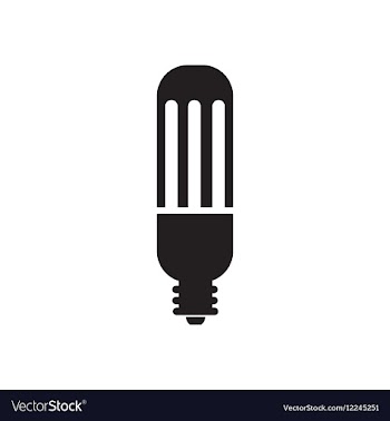Flat icon in black and white eco light bulb vector image