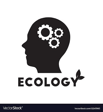 Flat icon in black and white ecological thinking vector image