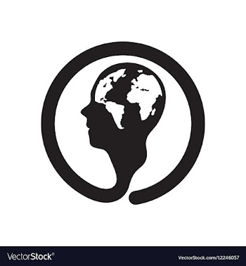 Flat icon in black and white ecological thinking vector image