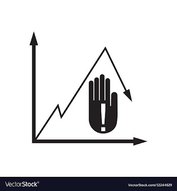 Flat icon in black and white economic graph vector image