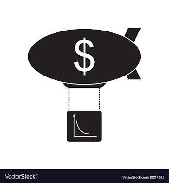 Flat icon in black and white economic graph vector image