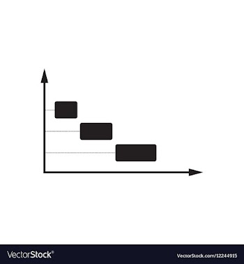 Flat icon in black and white economic graph vector image
