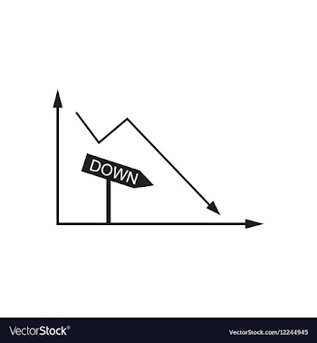 Flat icon in black and white economic graph vector image