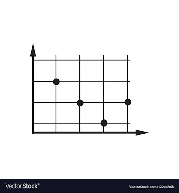 Flat icon in black and white economic graph vector image