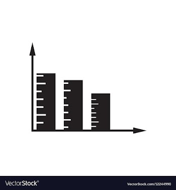 Flat icon in black and white economic graph vector image