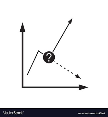 Flat icon in black and white economic graph vector image