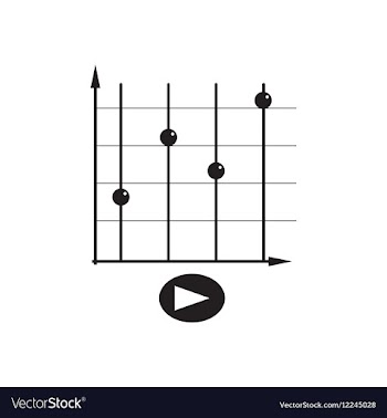 Flat icon in black and white economic graph vector image