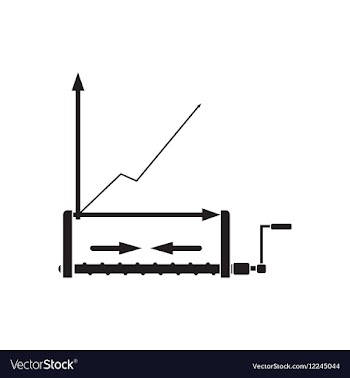 Flat icon in black and white economic graph vector image