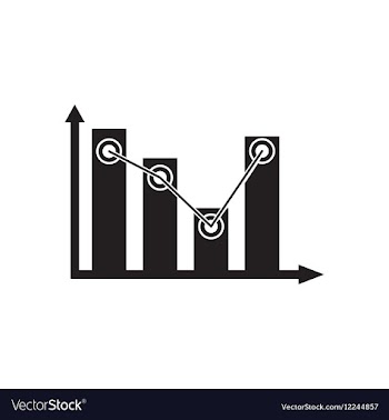 Flat icon in black and white economic infographics vector image